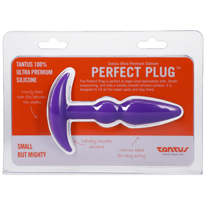 Tantus Silicone Perfect Butt Plug Purple - Anal Toys - The Naughty & Nice District - Adult Sex Toy Store