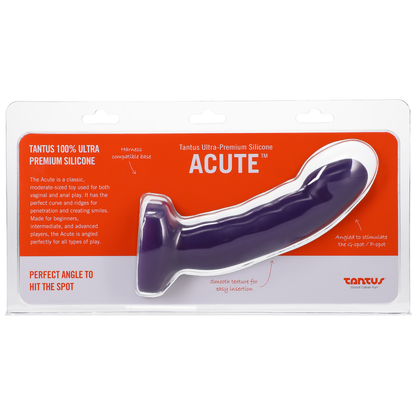 Acute Dildo by Tantus - Smooth & Angled Silicone Dildo for Vaginal & Anal Play, Harness Compatible - Dildo - The Naughty & Nice District - Adult Sex Toy Store