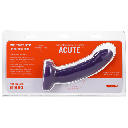 Acute Dildo by Tantus - Smooth & Angled Silicone Dildo for Vaginal & Anal Play, Harness Compatible - Dildo - The Naughty & Nice District - Adult Sex Toy Store