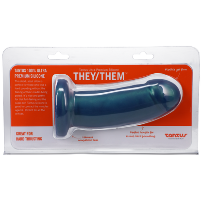 They / Them - Super Soft Silicone Dildo in Copper, Malachite, Azure, and Silver - Dildo - The Naughty & Nice District - Adult Sex Toy Store