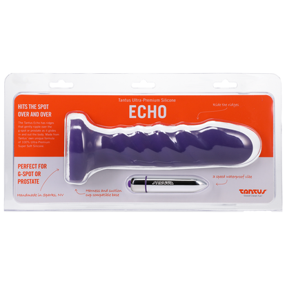 Tantus Silicone Echo Silicone Vibrator Midnight Purple - Dongs & Dildos - The Naughty & Nice District - Adult Sex Toy Store