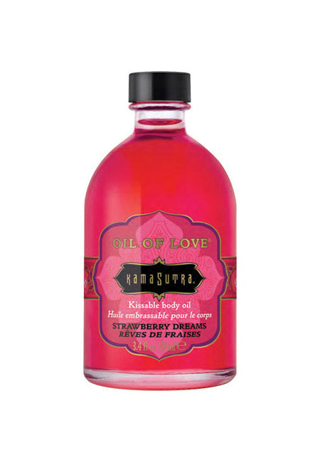 Oil of Love Assorted Fragrance Body Oils (3.4oz) - Vanilla, Tropical Mango, Strawberry, Raspberry, Original - Lubes - The Naughty & Nice District - Adult Sex Toy Store