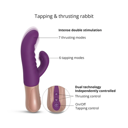 SASSY BUNNY - PURPLE RAIN - VIbrators - The Naughty & Nice District - Adult Sex Toy Store