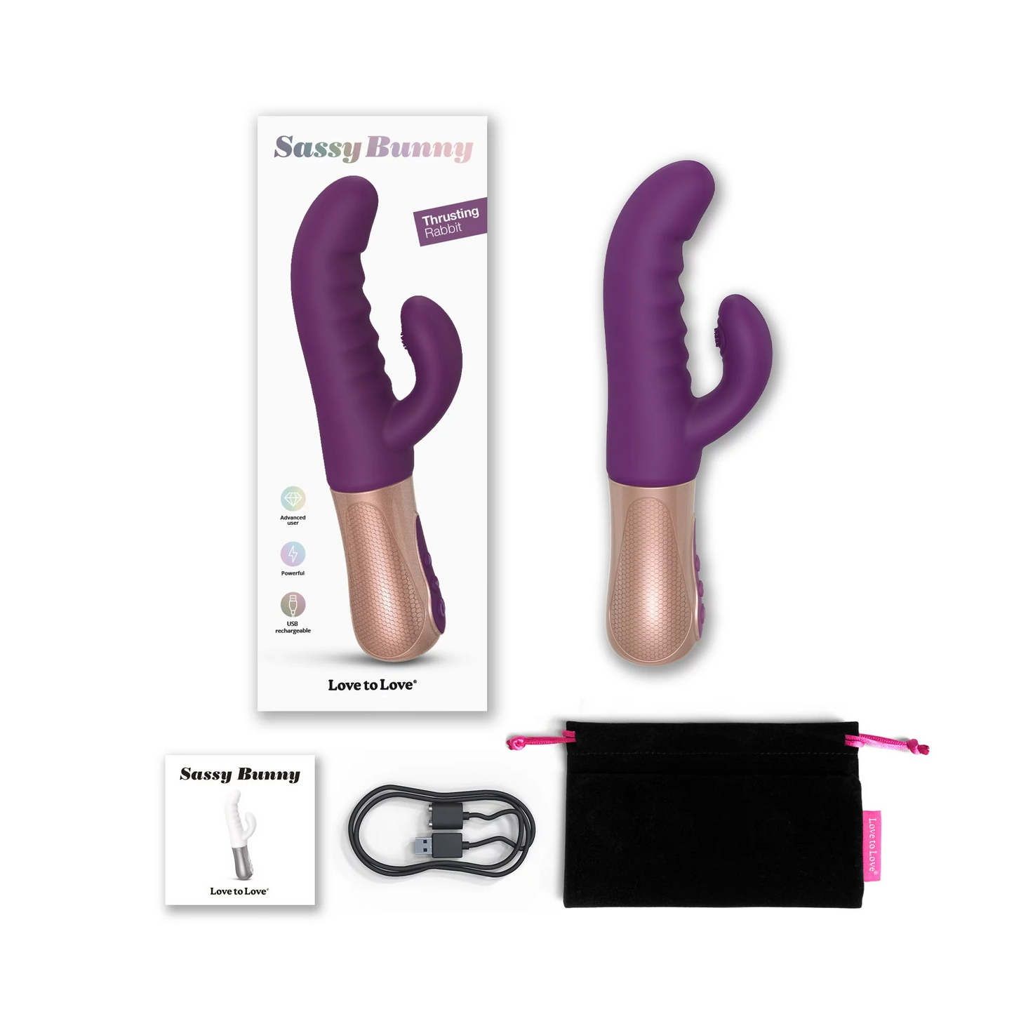 SASSY BUNNY - PURPLE RAIN - VIbrators - The Naughty & Nice District - Adult Sex Toy Store