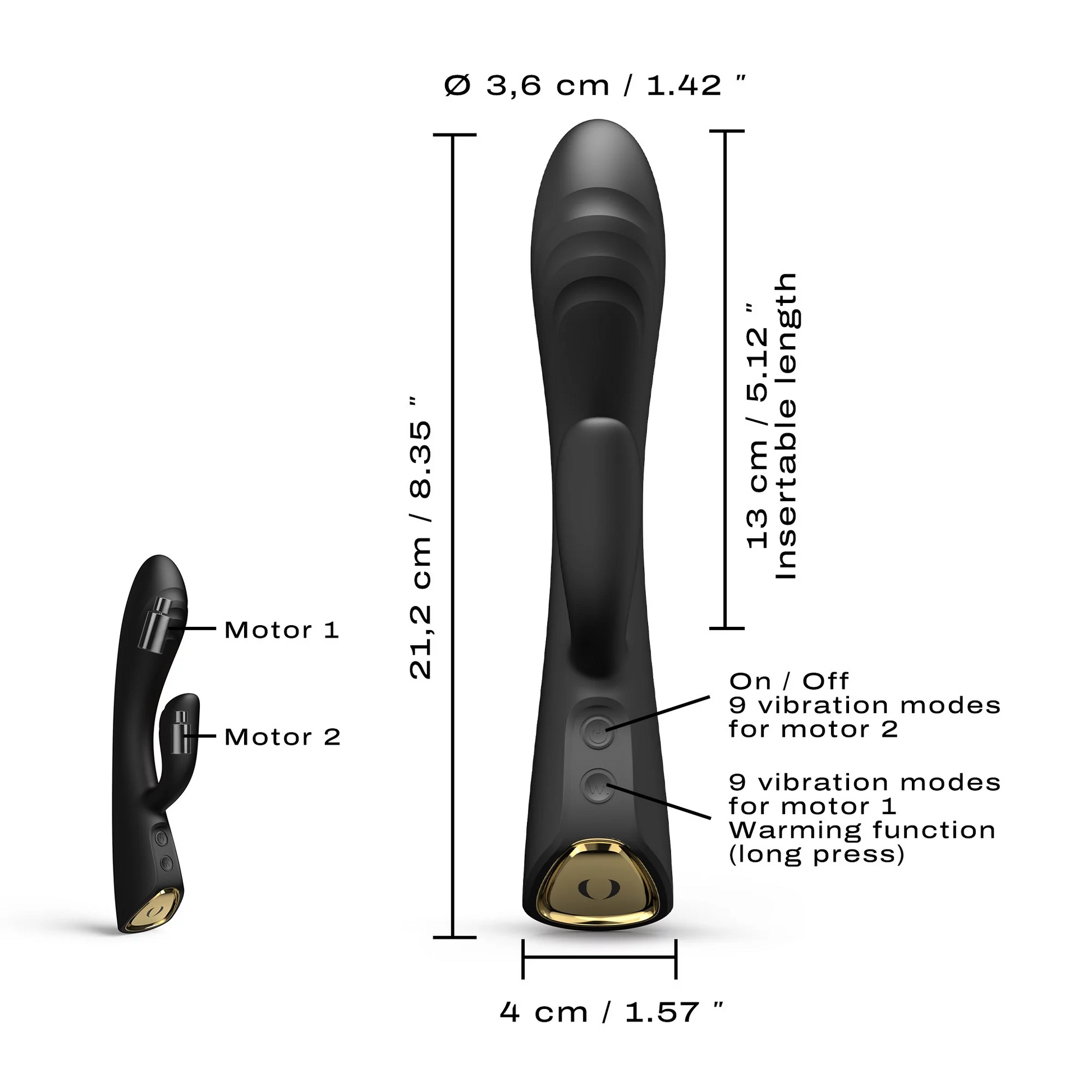 FLEXI RABBIT BLACK - VIbrators - The Naughty & Nice District - Adult Sex Toy Store