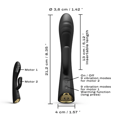 FLEXI RABBIT BLACK - VIbrators - The Naughty & Nice District - Adult Sex Toy Store