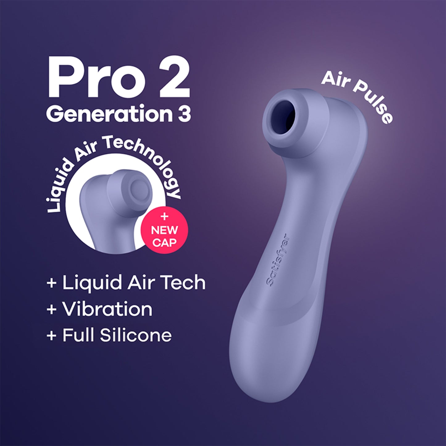 Satisfyer, Pro 2 Generation 3 - Lilac - Clitoral Pulse - The Naughty & Nice District - Adult Sex Toy Store