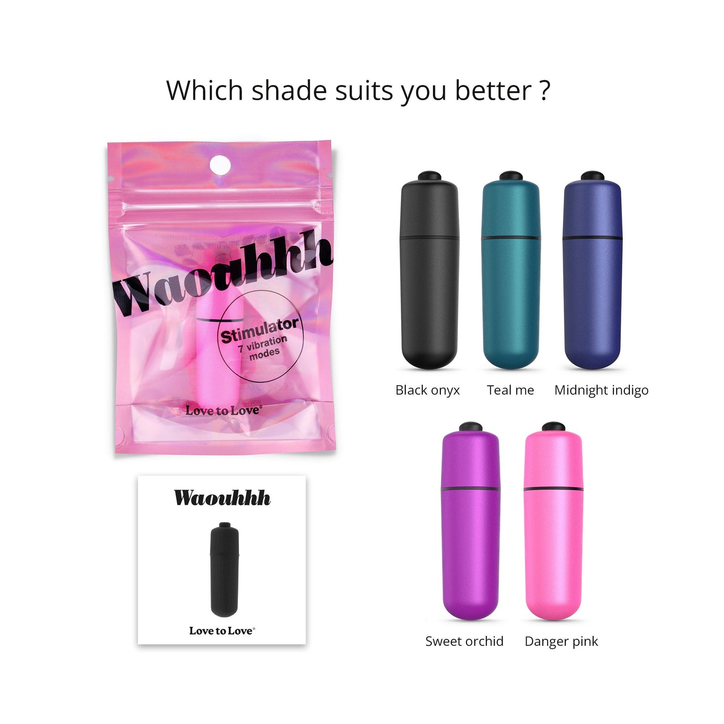 WAOUHHH - DANGER PINK & BLACK ONYX - VIbrators - The Naughty & Nice District - Adult Sex Toy Store