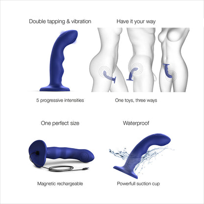 TAPPING DILDO WAVE - NIGHT BLUE - Dongs & Dildos - The Naughty & Nice District - Adult Sex Toy Store