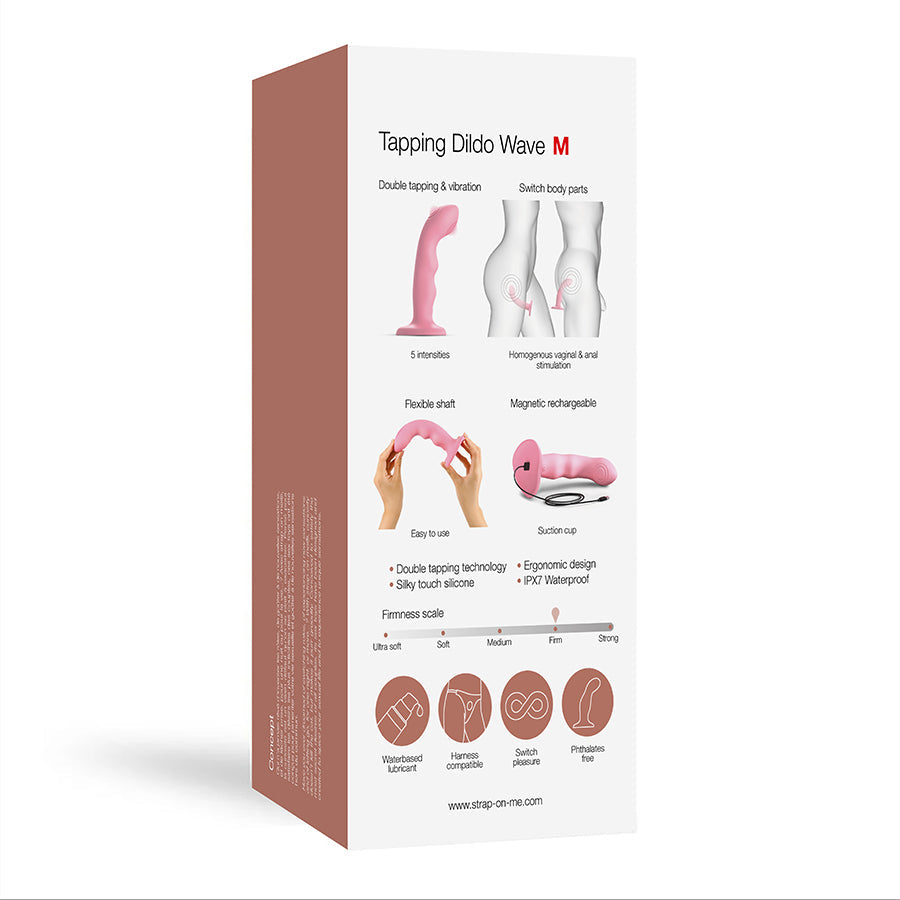 TAPPING DILDO WAVE - CORAL PINK - Dongs & Dildos - The Naughty & Nice District - Adult Sex Toy Store