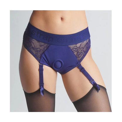 HARNESS LINGERIE DIVA - NIGHT BLUE - Panty with Strap-on Harness - The Naughty & Nice District - Adult Sex Toy Store