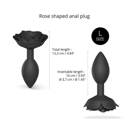 OPEN ROSES L SIZE - BLACK ONYX - Anal Toys - The Naughty & Nice District - Adult Sex Toy Store