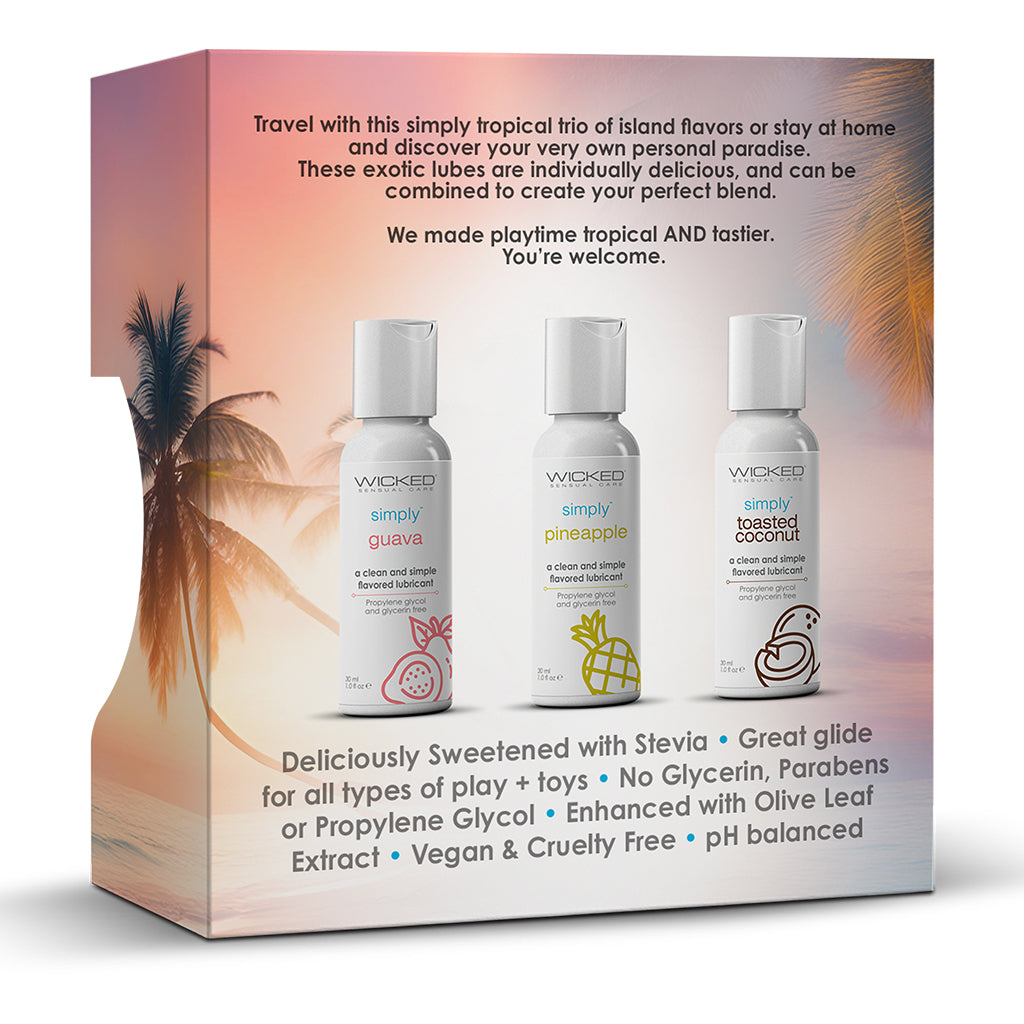 Simply Tropical Trio Travel Kit 1oz (Pack of 3) - Lubes - The Naughty & Nice District - Adult Sex Toy Store