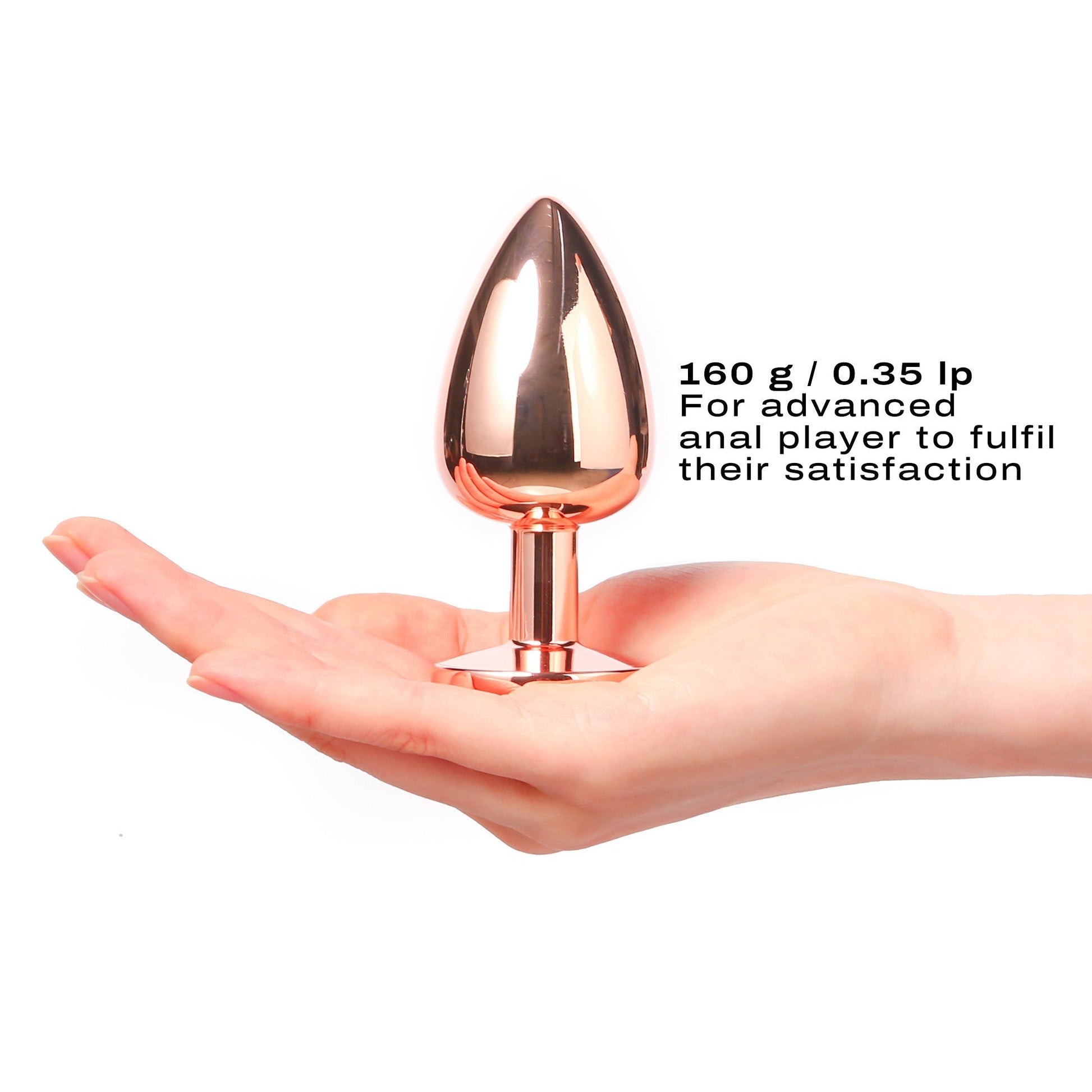 Diamond Plug Rose Gold - Elegant Metal Anal Toy in Three Sizes for Safe, Seductive Play - Anal Toys - The Naughty & Nice District - Adult Sex Toy Store