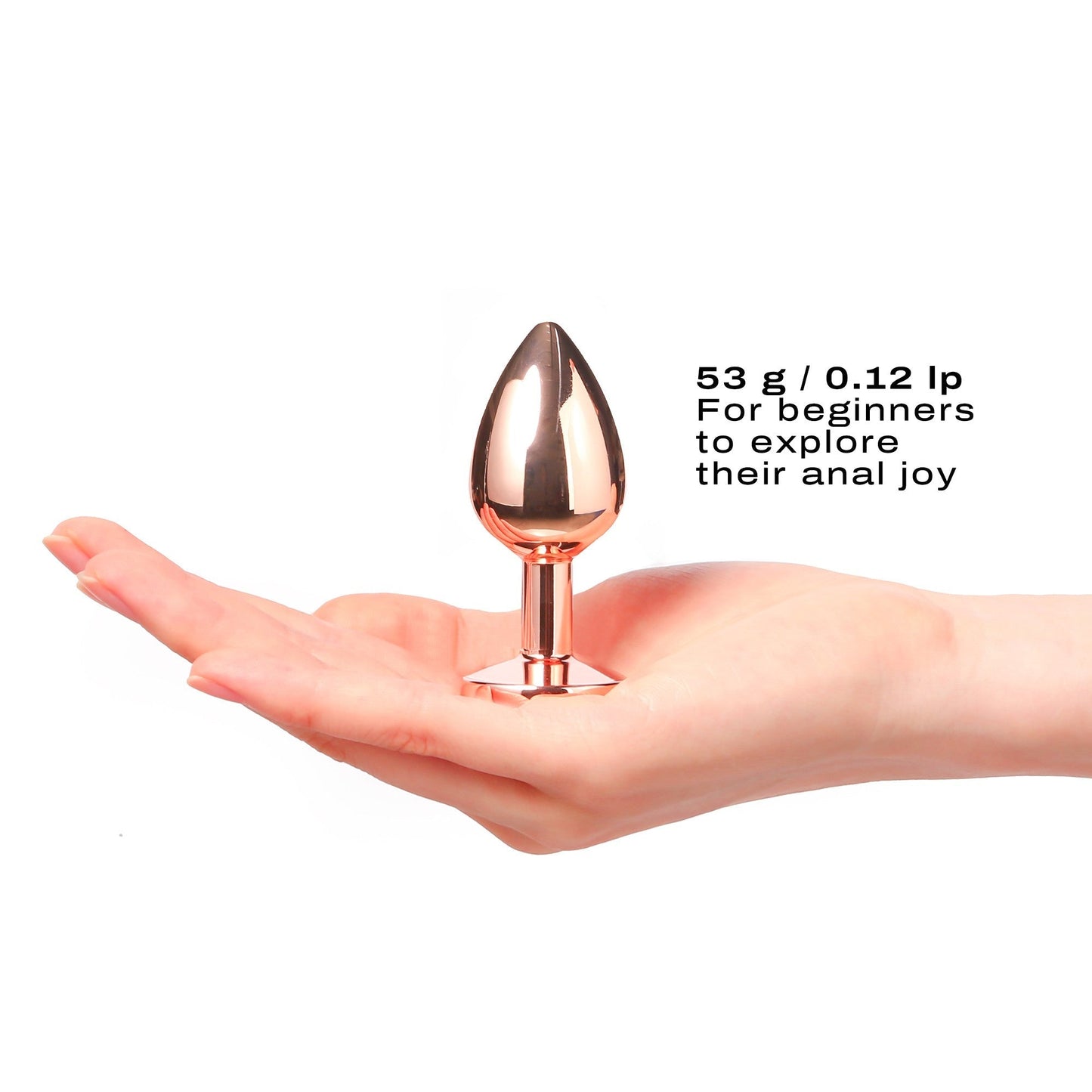 Diamond Plug Rose Gold - Elegant Metal Anal Toy in Three Sizes for Safe, Seductive Play - Anal Toys - The Naughty & Nice District - Adult Sex Toy Store