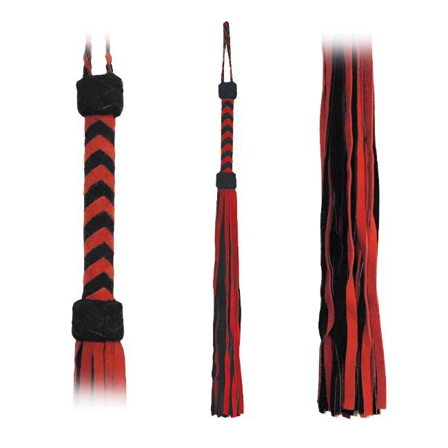 FLOGGER RED-BLACK SUEDE TAILS 30IN