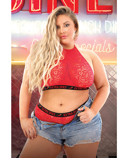 Vibes Extra Spicy Halter Bralette & Cheeky Panty - Bra & Panty Sets - The Naughty & Nice District - Adult Sex Toy Store