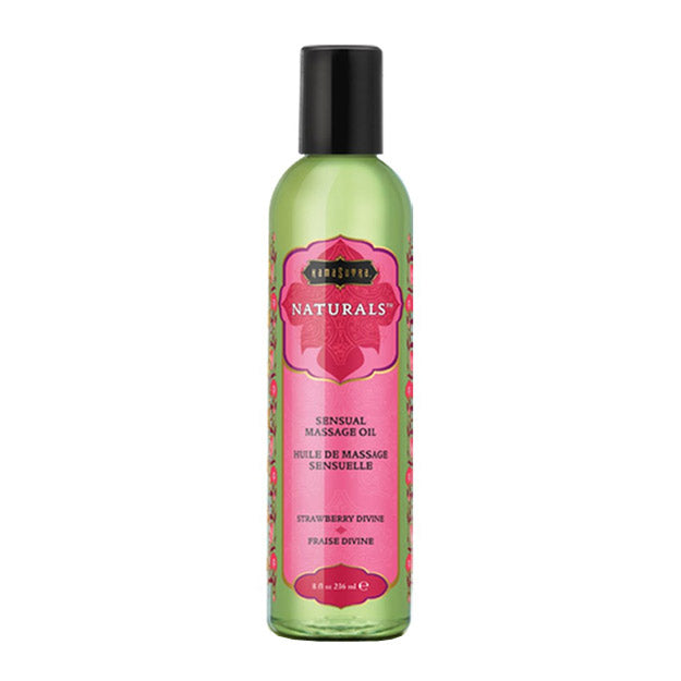 Naturals Massage Oil Strawberry Dreams in 2oz & 8oz - Massage Oils & Candles - The Naughty & Nice District - Adult Sex Toy Store