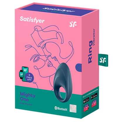 Satisfyer, Mighty One  - Blue - Vibrating Cock Rings - The Naughty & Nice District - Adult Sex Toy Store