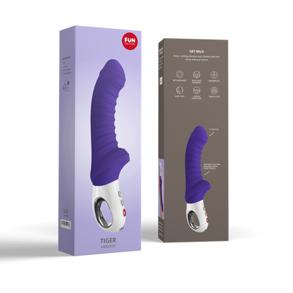 Fun Factory, TIGER - Rippled and Curved Tipped Vibrator - Collection - VIbrators - The Naughty & Nice District - Adult Sex Toy Store