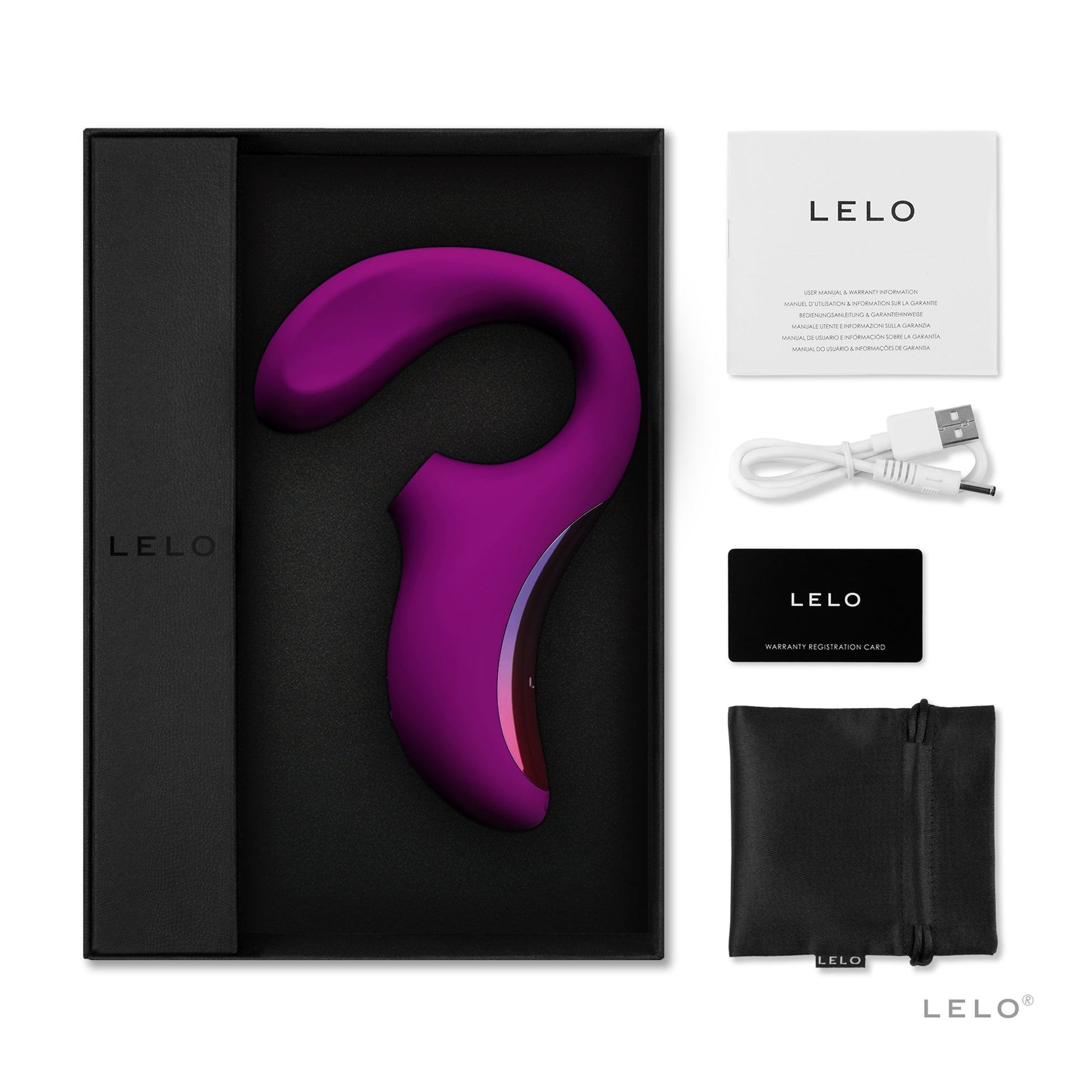 LELO, Enigma Collection - Black and Deep Rose Variants - VIbrators - The Naughty & Nice District - Adult Sex Toy Store