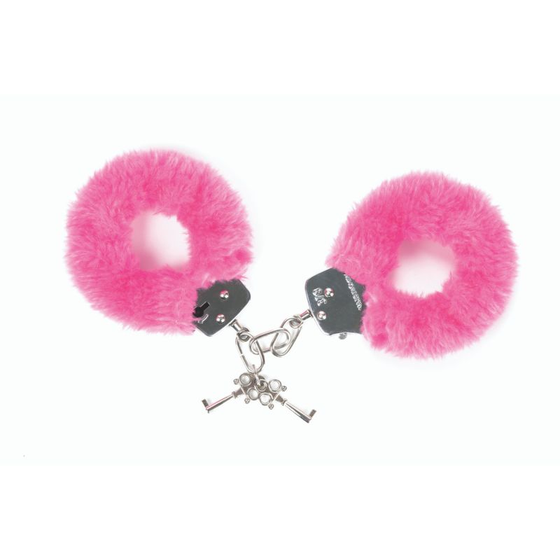 Love to Love Attach Me Handcuffs - Black & Pink Set - BDSM - The Naughty & Nice District - Adult Sex Toy Store