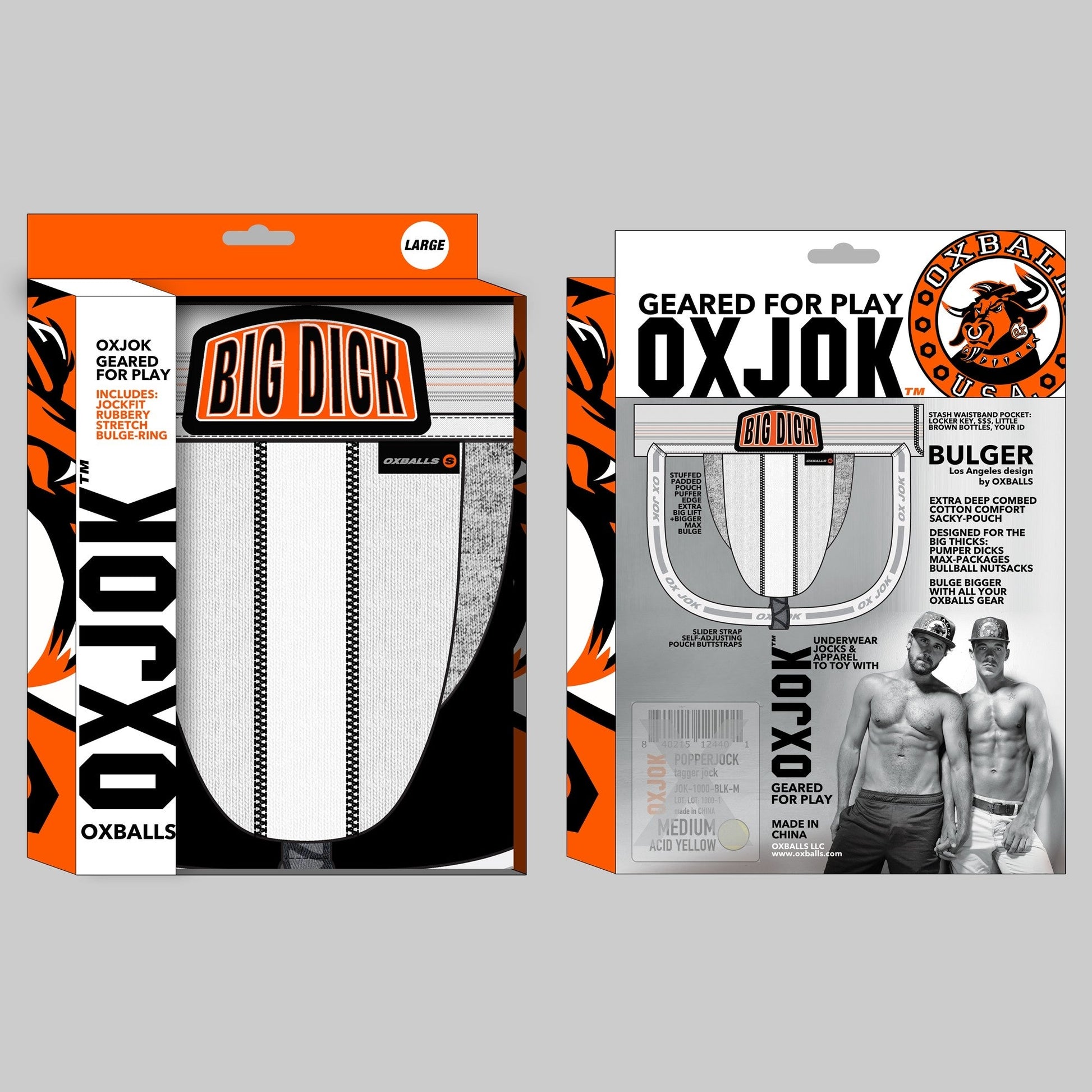 BULGER, the big pouch jock, WHITE SNOW, XX-LARGE - Menswear - The Naughty & Nice District - Adult Sex Toy Store