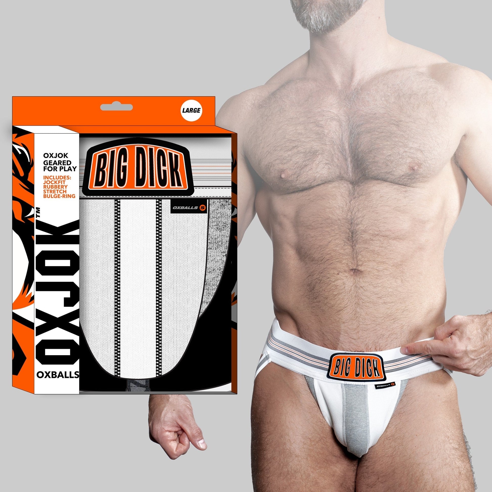 BULGER, the big pouch jock, WHITE SNOW, XX-LARGE - Menswear - The Naughty & Nice District - Adult Sex Toy Store