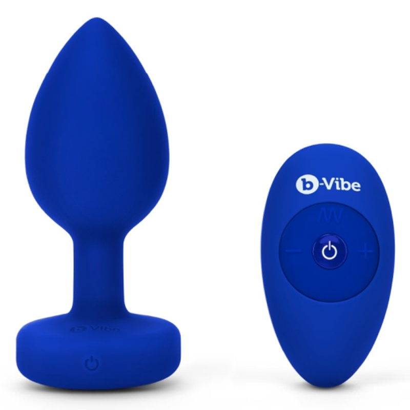 VIBRATING JEWEL PLUG - Various Sizes and Colors Available - Anal Toys - The Naughty & Nice District - Adult Sex Toy Store