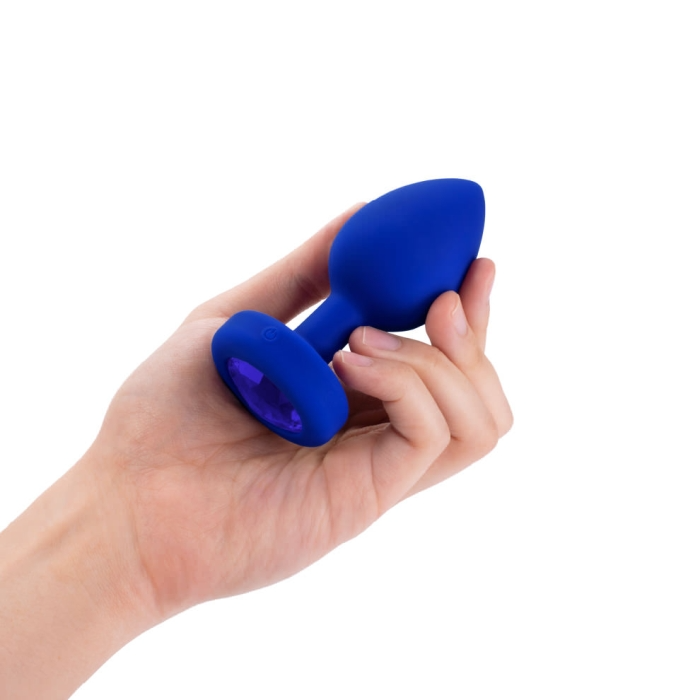 VIBRATING JEWEL PLUG - Various Sizes and Colors Available - Anal Toys - The Naughty & Nice District - Adult Sex Toy Store