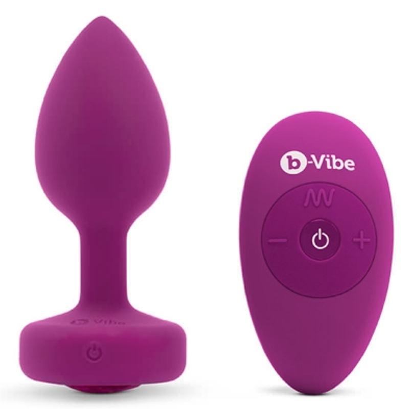 VIBRATING JEWEL PLUG - Various Sizes and Colors Available - Anal Toys - The Naughty & Nice District - Adult Sex Toy Store