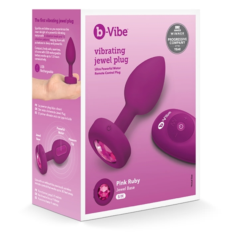 VIBRATING JEWEL PLUG - Various Sizes and Colors Available - Anal Toys - The Naughty & Nice District - Adult Sex Toy Store