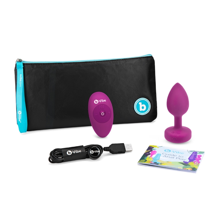 VIBRATING JEWEL PLUG - Various Sizes and Colors Available - Anal Toys - The Naughty & Nice District - Adult Sex Toy Store