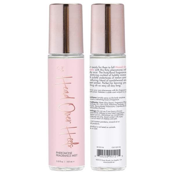 HEAD OVER HEELS Fragrance Body Mist with Pheromones - Fruity - Floral 3.5oz | 103mL - Perfumes & Colognes - The Naughty & Nice District - Adult Sex Toy Store