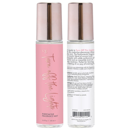 TURN OFF THE LIGHTS Fragrance Body Mist with Pheromones - Floral - Oriental 3.5oz | 103mL - Perfumes & Colognes - The Naughty & Nice District - Adult Sex Toy Store