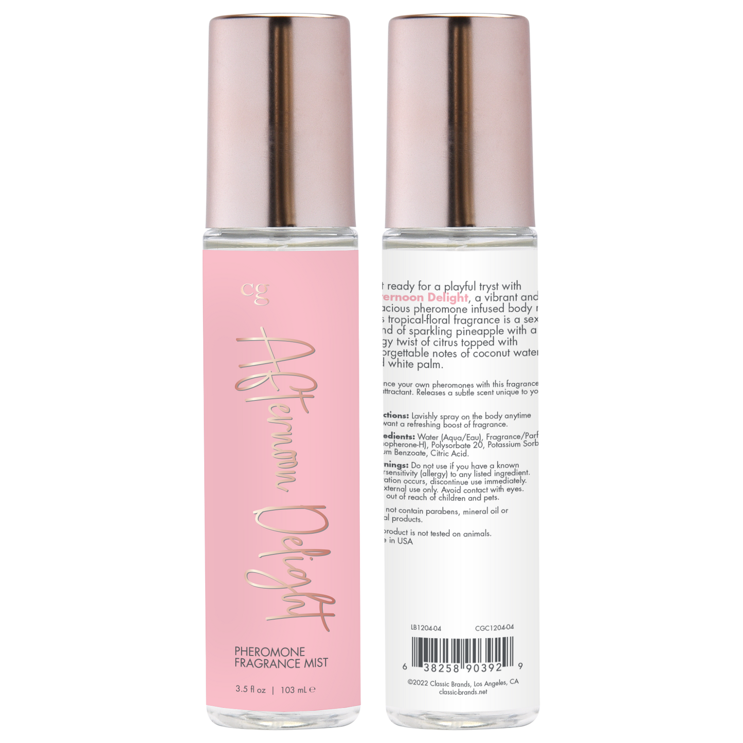 AFTERNOON DELIGHT Fragrance Body Mist with Pheromones - The Naughty & Nice District