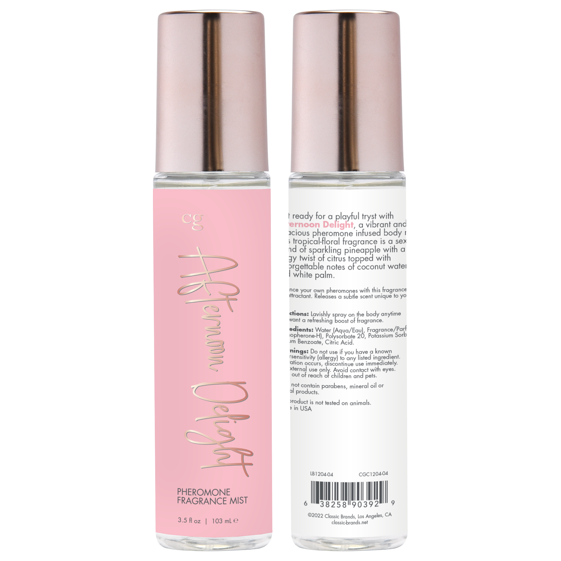 AFTERNOON DELIGHT Fragrance Body Mist with Pheromones - The Naughty & Nice District