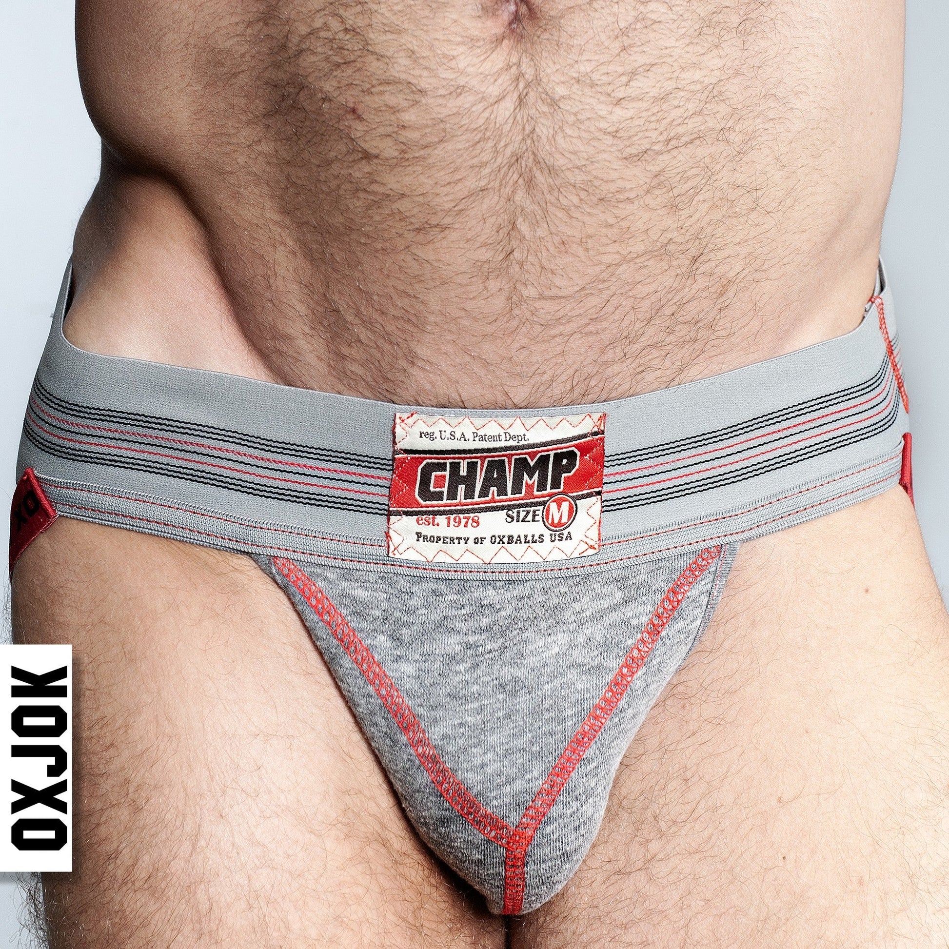 CHAMP, vintage sweatshirt jockstrap, GRAY HEATHER, XX-LARGE - Menswear - The Naughty & Nice District - Adult Sex Toy Store