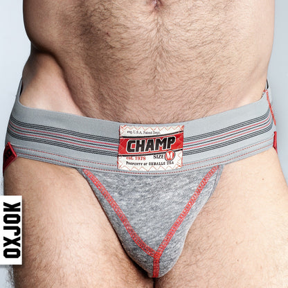 CHAMP, vintage sweatshirt jockstrap, GRAY HEATHER, XX-LARGE - Menswear - The Naughty & Nice District - Adult Sex Toy Store