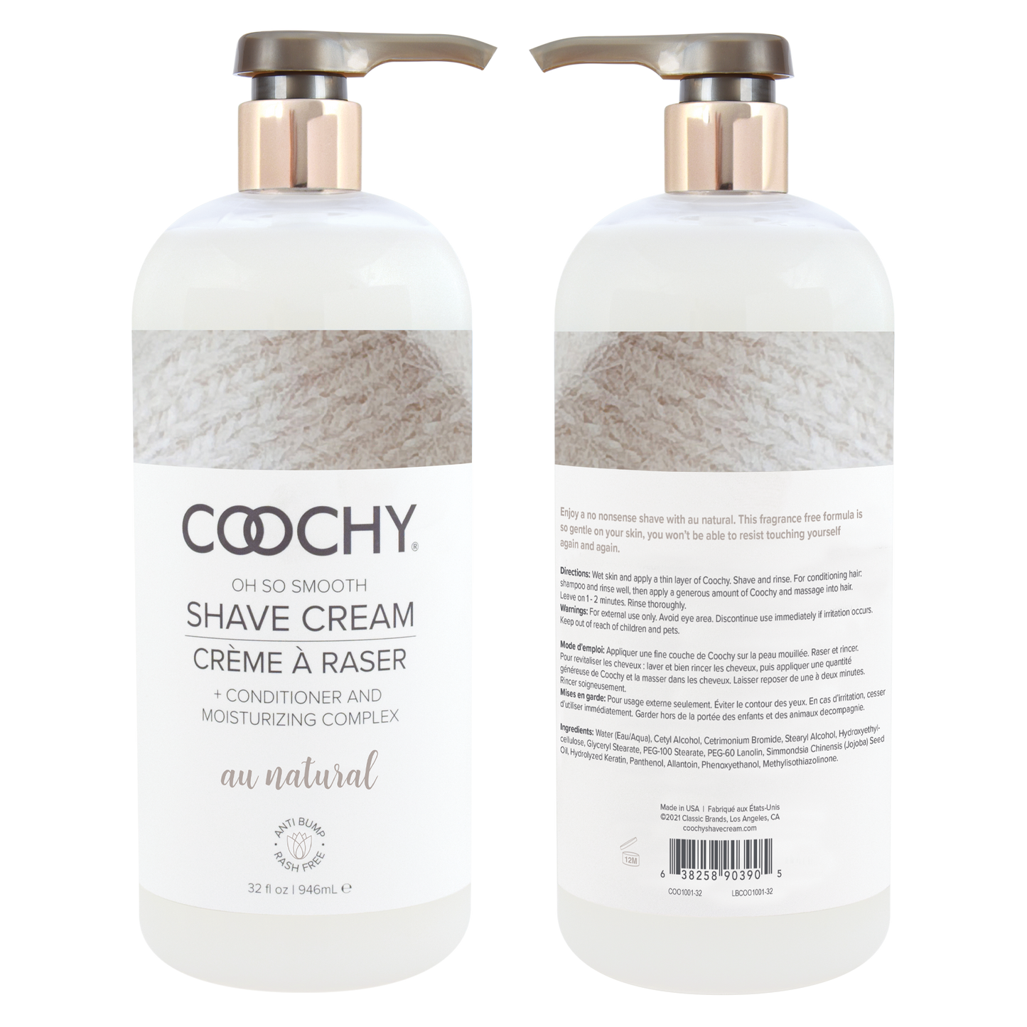 Shave Cream - Au Natural 32oz | 946mL - Shave Cream - The Naughty & Nice District - Adult Sex Toy Store