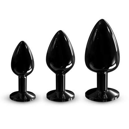 Diamond Metal Anal Plug Set - Glamor & Sensation for All Experience Levels - Anal Toys - The Naughty & Nice District - Adult Sex Toy Store