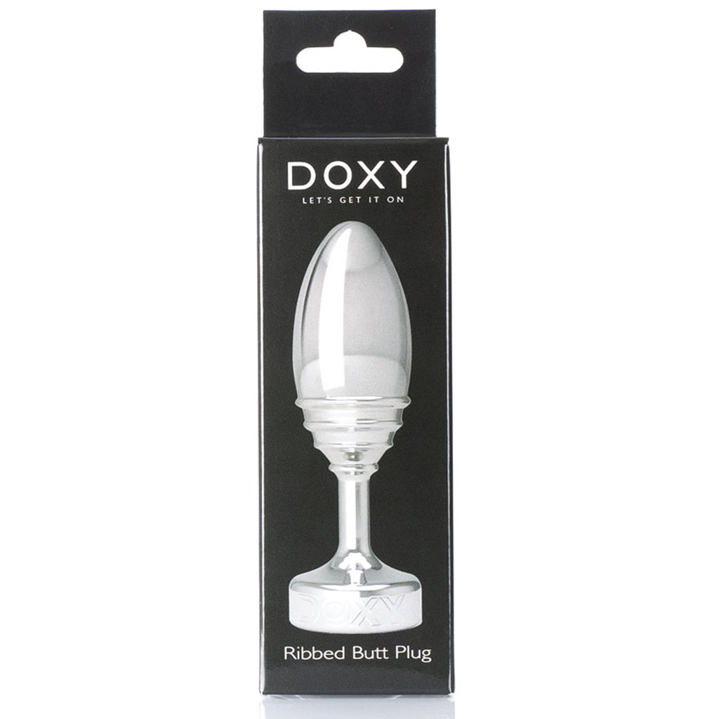 DOXY  METAL BUTT PLUG - Smooth and Ribbed - Anal Toys - The Naughty & Nice District - Adult Sex Toy Store