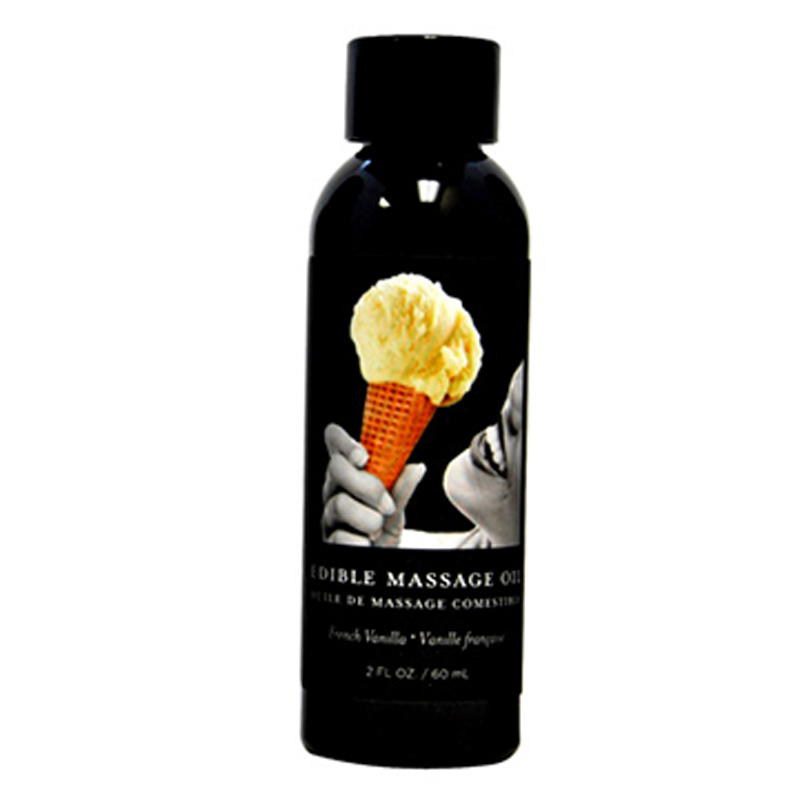 Edible Massage Oil Vanilla - 2 fl oz / 60 ml & 8 fl oz / 237 ml - Lubes - The Naughty & Nice District - Adult Sex Toy Store