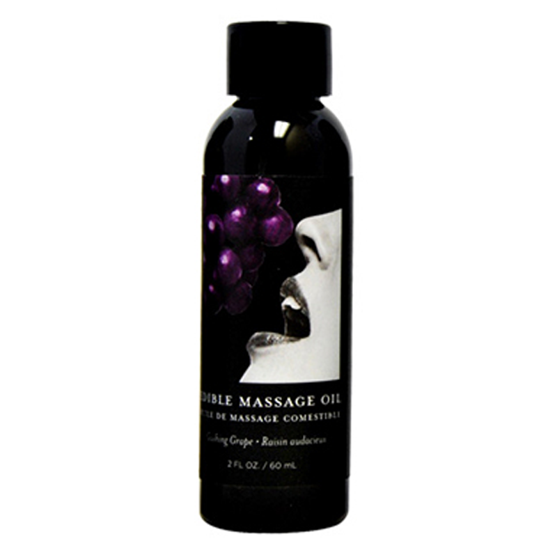 Edible Massage Oil Grape - 8 fl oz / 237 ml & 2 fl oz / 60 ml - Lubes - The Naughty & Nice District - Adult Sex Toy Store