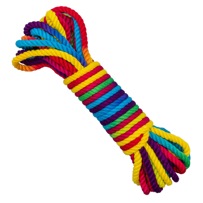 Funfetti Rainbow Bondage Rope - BDSM - The Naughty & Nice District - Adult Sex Toy Store