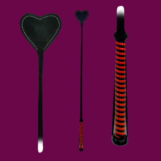 Riding Crop Heart Shaped Vegan Friendly - Assorted colours - BDSM - The Naughty & Nice District - Adult Sex Toy Store