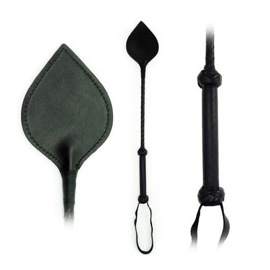 Riding Crop Spade Leather 18in - BDSM - The Naughty & Nice District - Adult Sex Toy Store