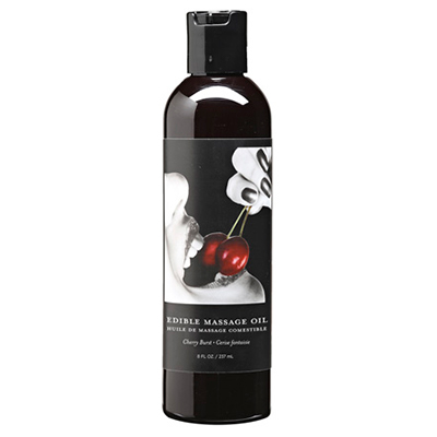 Edible Massage Oil Cherry - Available in 2 fl oz and 8 fl oz Sizes - Lubes - The Naughty & Nice District - Adult Sex Toy Store