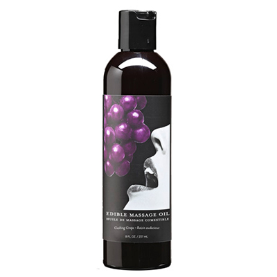 Edible Massage Oil Grape - 8 fl oz / 237 ml & 2 fl oz / 60 ml - Lubes - The Naughty & Nice District - Adult Sex Toy Store