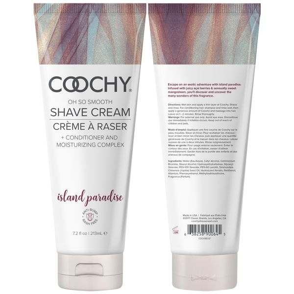 Coochy Cream - Island Paradise 7.2oz - Shave Cream - The Naughty & Nice District - Adult Sex Toy Store